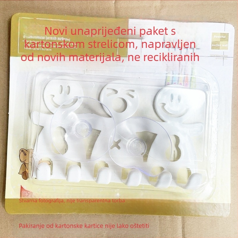 Držač za četkicu za zube s usisnom čašicom, bez bušenja, materijal PP+PVC, pakiranje 160 kom, težina 40 g