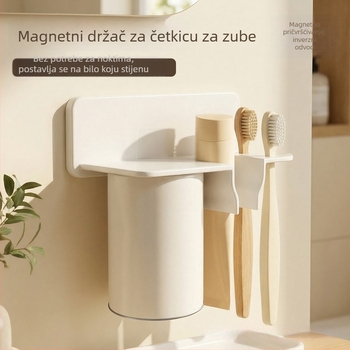 Držač za četkicu za zube sa usisnom čašom, ABS materijal, skladištenje