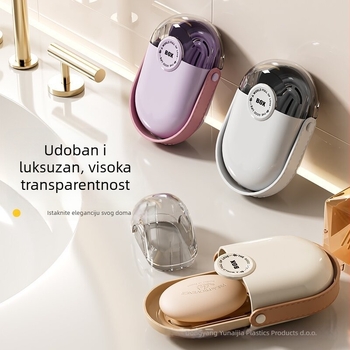 ABS kutija za sapun s poklopcem, zidna montaža, prijenosna za putovanja, 200 komada