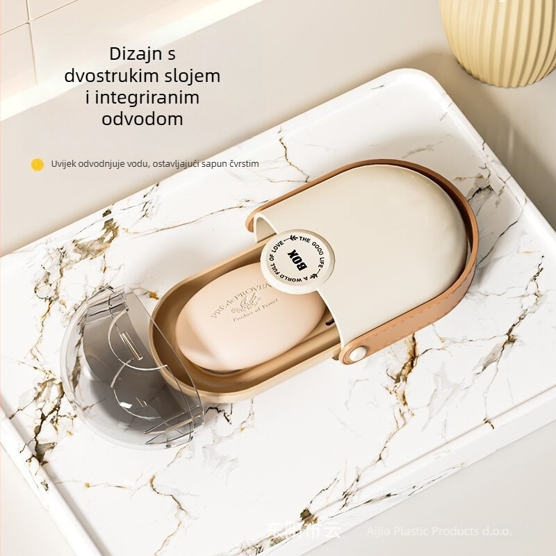 ABS kutija za sapun s poklopcem, zidna montaža, prijenosna za putovanja, 200 komada