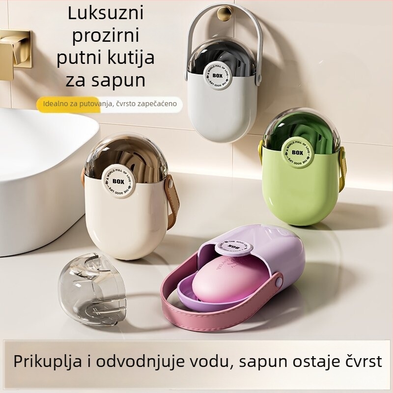 ABS kutija za sapun s poklopcem, zidna montaža, prijenosna za putovanja, 200 komada