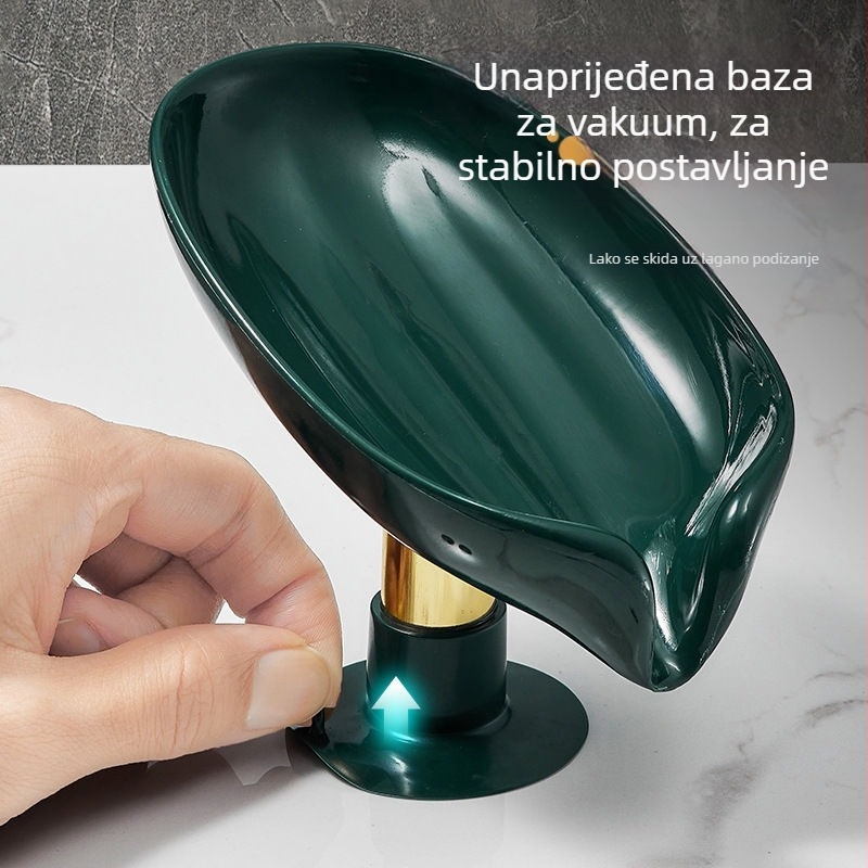 Dvoslojna kutija za sapun, bez bušenja, bez odvodnje, s usisnom čašom za kupaonicu