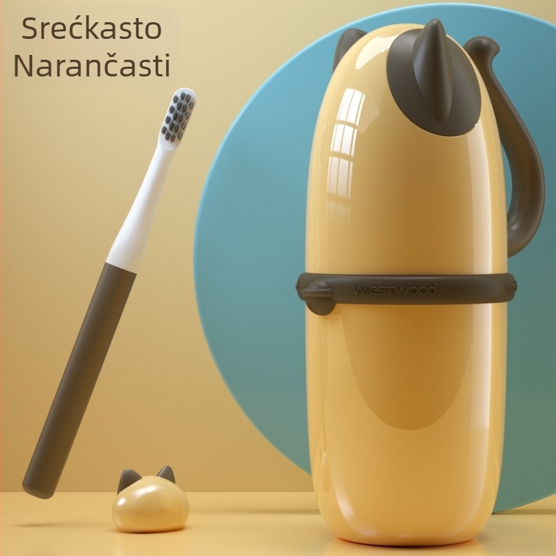 Držač četkice za zube s kutijom za pohranu – Plastika, prilagodljiv, otisak logotipa, za četkice i pastu za zube, branda: wwestwood
