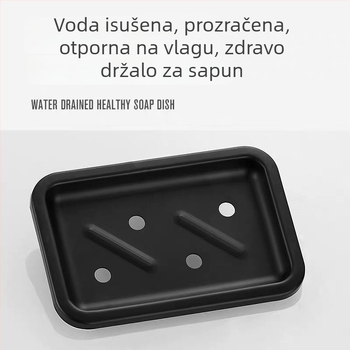 Tenace Zidni držač sapuna od nehrđajućeg čelika i kosmičkog aluminija, s odvodom, kupaonica