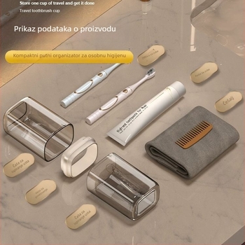 Držač četkice za zube - plastični, 1 pretinac, prenosan za putovanja