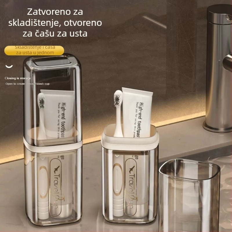 Držač četkice za zube - plastični, 1 pretinac, prenosan za putovanja