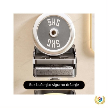 Zidni držač sapuna s odvodom vode, Space aluminij, prostor za pohranu