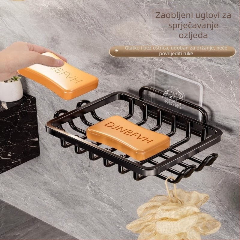 Nosač sapuna na zid - aluminijska legura, Yuetu, bez usisne čašice