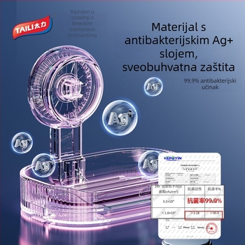 Dvostruki zidni sapun s ladicom i odvodnom pločom – ABS, antibakterijski, 48 komada