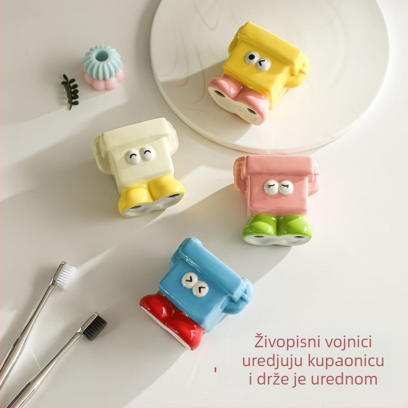 Jingya keramički držač za četkice, montaža bez bušenja, alternativni načini ugradnje, držač za četkice