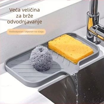 Silikonska posuda za sapun s drenazijskom podlogom za kupaonicu i kuhinju — bez poklopca, bez usisne čaše