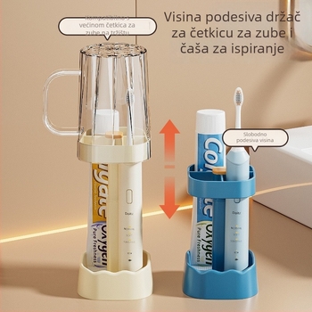 Set držača za četkicu i čašu za usta – plastični, pakiranje 100 komada, za studentski dom