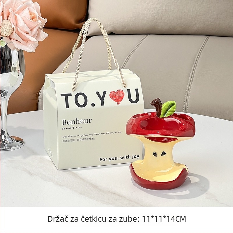 Keramički držač četkica za zube s odvodom za kupaonicu