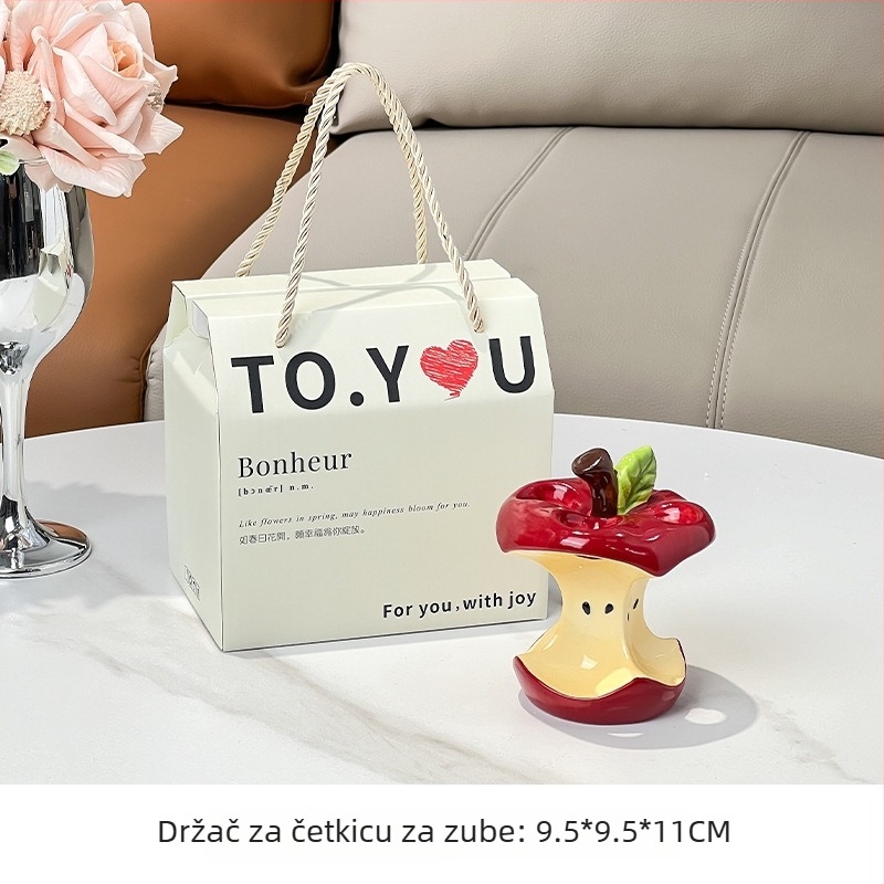 Keramički držač četkica za zube s odvodom za kupaonicu