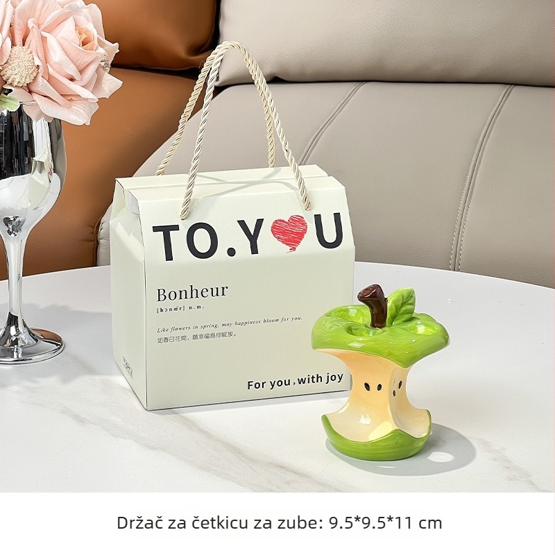 Keramički držač četkica za zube s odvodom za kupaonicu