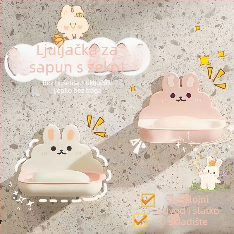 Zeko zidni držač sapuna - velike veličine, PP materijal, bez poklopca, bez usisavanja, pakiranje 200 kom