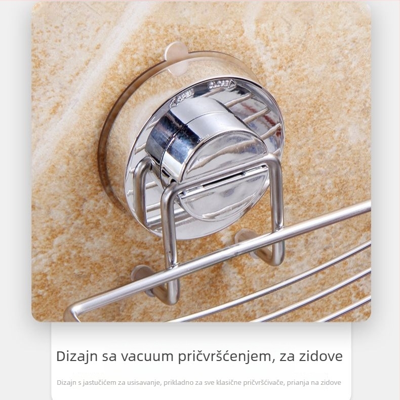 Weiye držač sapuna od nehrđajućeg čelika za zid sa usisnom čašom, mogućnost ispisa logotipa, pakiranje 42