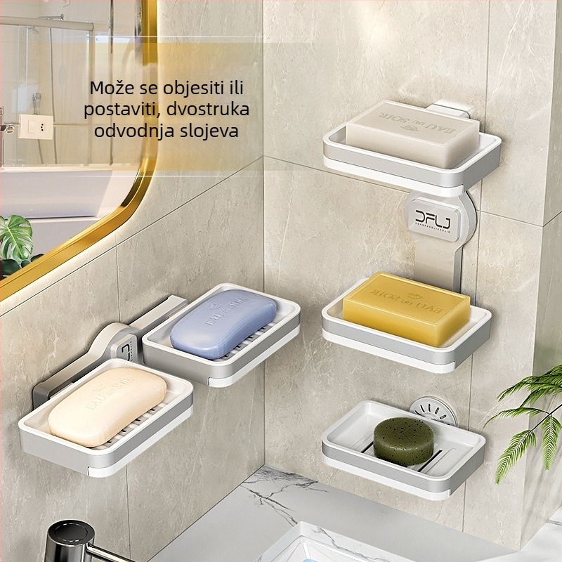 Držač sapuna s vakuumskom podloškom – montaža bez rupa, uklanjanje i pranje, protuklizni, od plastike; Marka Oriental Bright Clean; Pakiranje: 100 kom