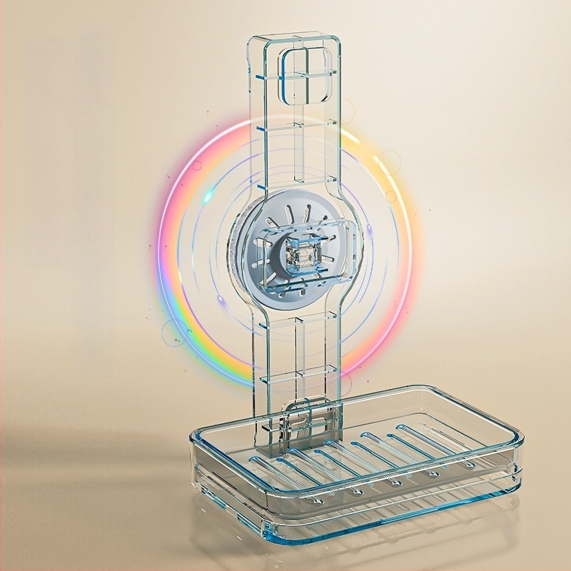 Držač sapuna s vakuumskom podloškom – montaža bez rupa, uklanjanje i pranje, protuklizni, od plastike; Marka Oriental Bright Clean; Pakiranje: 100 kom