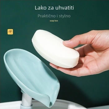 Plastični zidni držač sapuna s usisnom čašom i odvodnim pladnjem