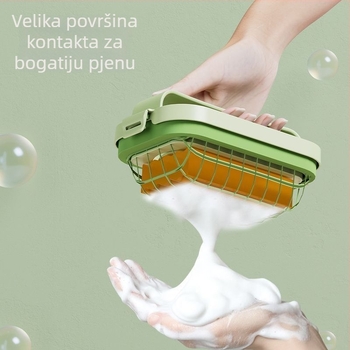 Višenamjenska kutija za sapun s pjenastom mrežom za pranje rublja, s odvodnom mrežom, bez četkice, kućna upotreba