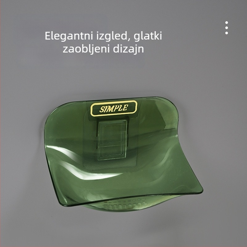 Držač sapuna od ABS-a, zidni ljepilom i usisnom čašom, bez bušenja, odvodnja kupaonice
