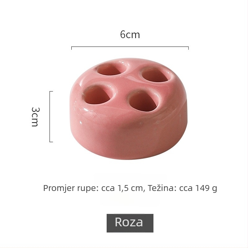 Keramički držač za četkice za zube, bez bušenja, skladištenje, skandinavski stil