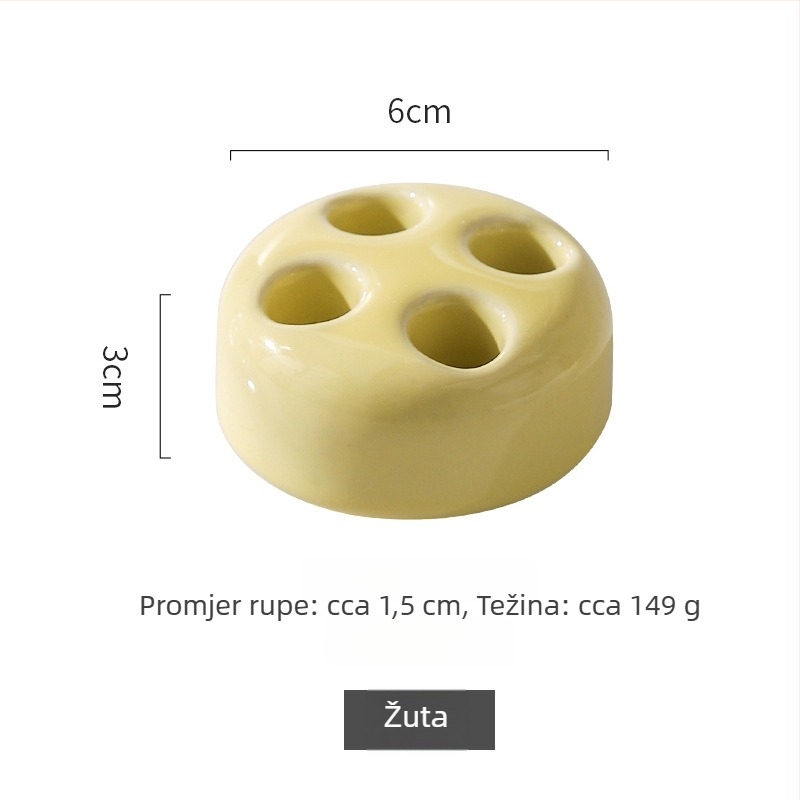 Keramički držač za četkice za zube, bez bušenja, skladištenje, skandinavski stil