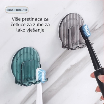 Držač za četkice od PS plastike, zidni nosač s vakuum držačem, za pohranu u kupaonici
