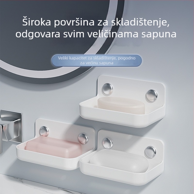 Kutija za sapun – ABS materijal; bez poklopca; bez vakuumske čašice; pojedinačno pakirano (ABS materijal; bez poklopca; bez vakuumske čašice; pojedinačno pakirano)
