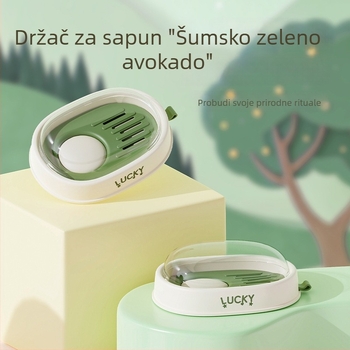 Sapunica za umivaonik u boji avokada sa odvodom i poklopcem – nehrđajući čelik, kupaonica