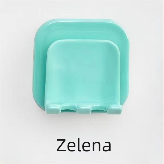Zidni držač četkice za zube bez bušenja, plastični, s čašom protiv prašine