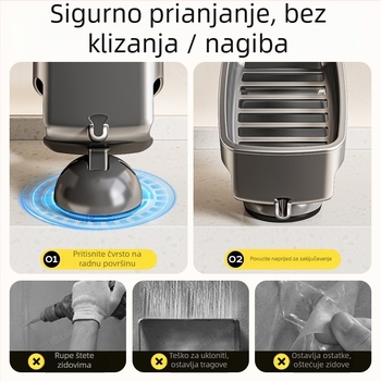 Plastični držač sapuna s dvostrukim slojem, zidni – kupaonica