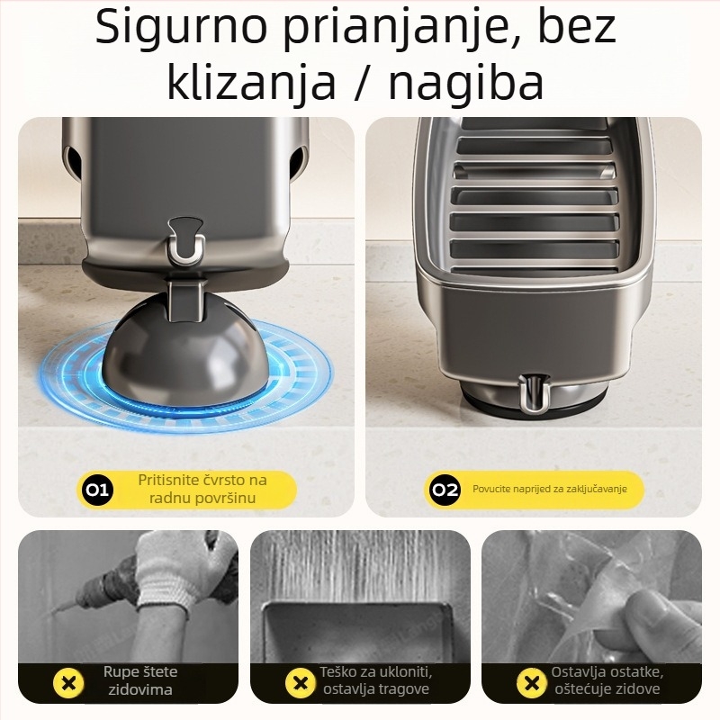 Plastični držač sapuna s dvostrukim slojem, zidni – kupaonica
