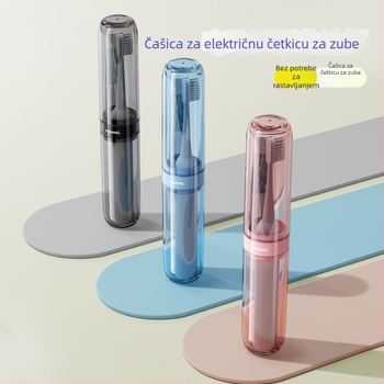 Set držača četkice za zube od metalne konstrukcije, kutija za pohranu električne četkice, putna čaša za ispiranje usta, prijenosni komplet, mogućnost prilagođavanja