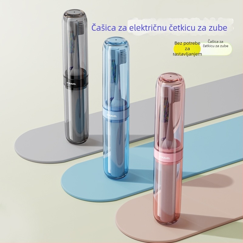 Set držača četkice za zube od metalne konstrukcije, kutija za pohranu električne četkice, putna čaša za ispiranje usta, prijenosni komplet, mogućnost prilagođavanja