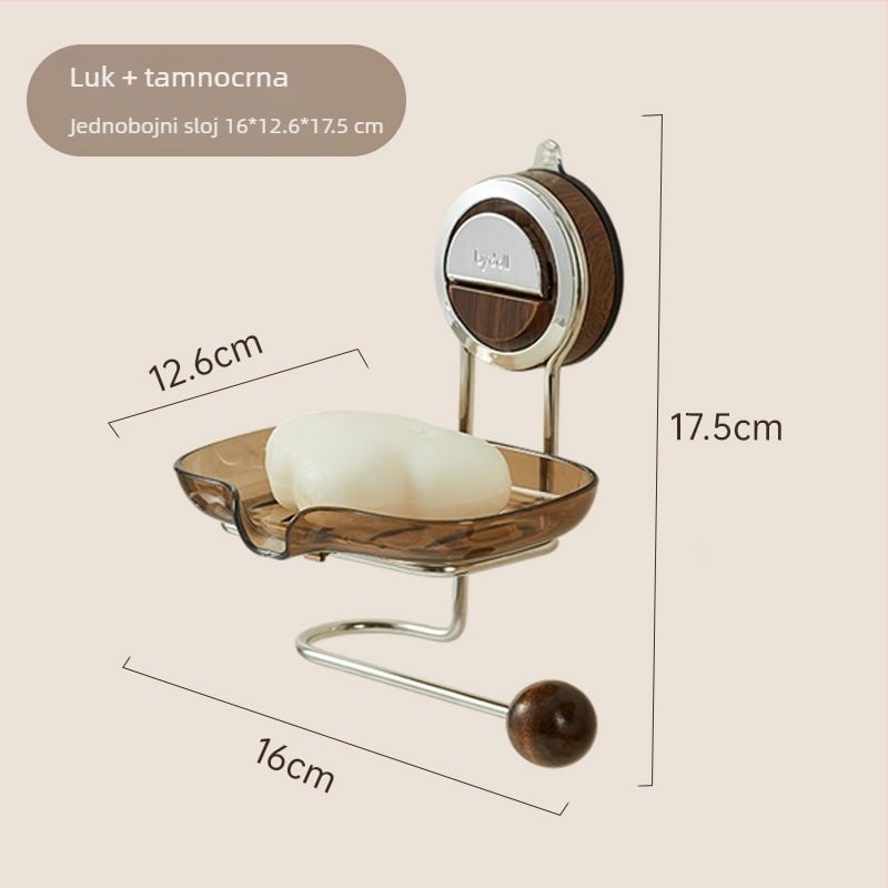 Zidni držač sapuna s policom za pohranu (PP; bez bušenja; 27 jednoslojnih i 36 dvostrukih slojeva)