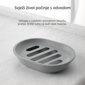Valovita kutija za sapun – PP plastični držač sapuna s odvajanjem, otisnut logotip, 48 kom., Marka Puwang Family