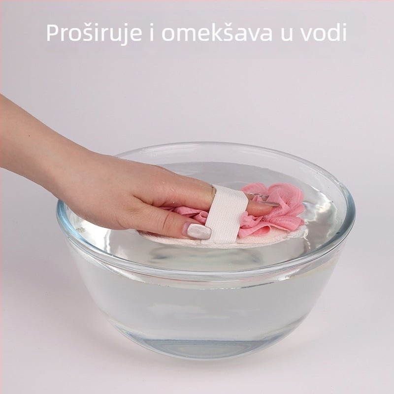 Loofa kupaonska kugla s komadićima sisala i pulpe od loofa; Materijal: loofa; Pakiranje: 50-500 kom; Obrada po narudžbi