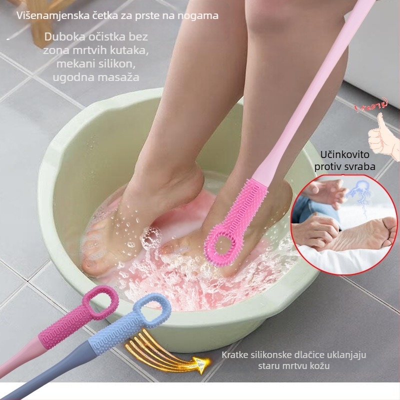 Četka za kupanje stopala s mekanim gelastim dlačicama za eksfolijaciju