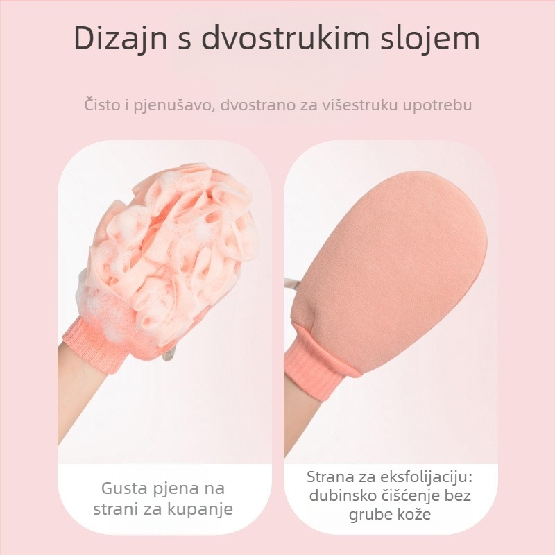 Jie Liya Dvostruki kupaći ručnik i kupalna cvijet, dvostrana rukavica za masažu leđa s pjenom kuglom (Brend Jie Liya; Pakiranje: 50 kom.)