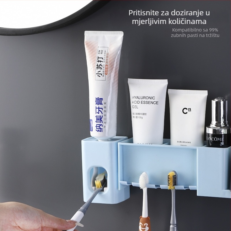 Plastični držač četkica za zube, montaža bez bušenja, alternativni načini obješivanja, marka Channel formed