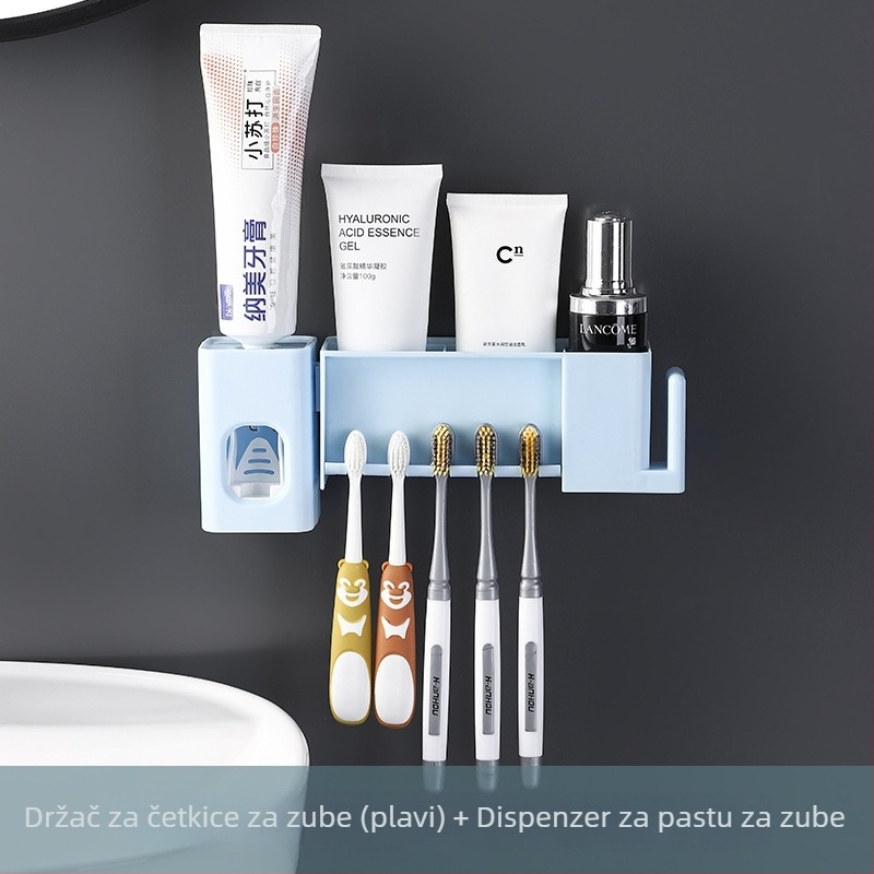Plastični držač četkica za zube, montaža bez bušenja, alternativni načini obješivanja, marka Channel formed