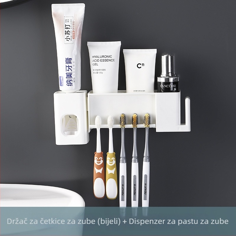 Plastični držač četkica za zube, montaža bez bušenja, alternativni načini obješivanja, marka Channel formed