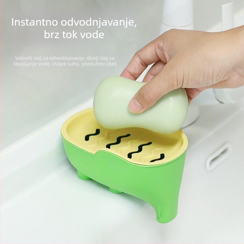 Kutija za sapun s motivom elefantova trupa, plastična, bez poklopca, bez usisne čašice