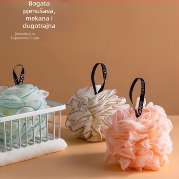 Kuglica za tuširanje od loofa — izuzetno mekana, masaža leđa, sladak dizajn, ne raspada se, za djecu