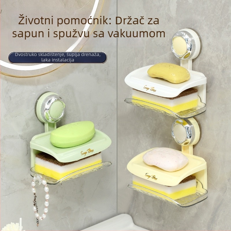 Zidna posuda za sapun s vakuumskim pričvršćivanjem, plastika, marka Aoxi, 96 komada, nije uvezeno, bez prilagodbe