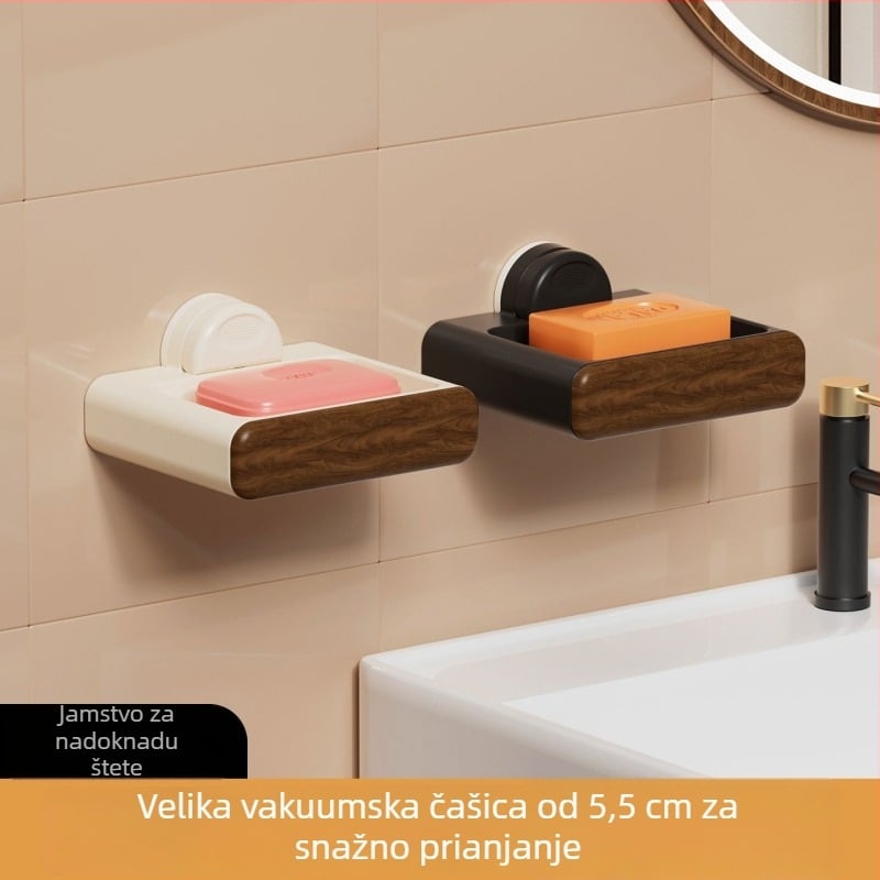 Zidni držač sapuna s ventuzom, odvodom, bez bušenja, mogućnost tiskanja logotipa
