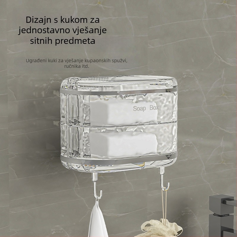 Plastična okretna kutija za sapun s tri razine i zidnim odvajanjem za odvod – paket 100 komada, Značka One Hundred Best