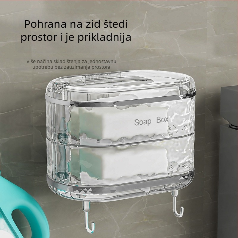 Plastična okretna kutija za sapun s tri razine i zidnim odvajanjem za odvod – paket 100 komada, Značka One Hundred Best
